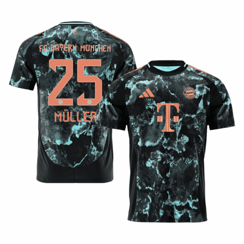 バイエルンミュンヘン  MÜLLER #25 アウェイ サッカーユニフォーム 2024/25