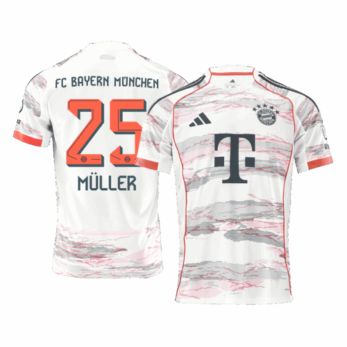 バイエルンミュンヘン  MÜLLER #25 アウェイ サッカーユニフォーム 2025/26