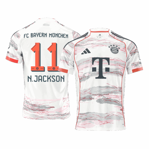 608197_1 Bayern Munich N.JACKSON #11 Away Soccer Jersey 2025/26