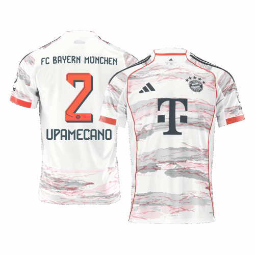 608222_1 Bayern Munich UPAMECANO #2 Away Soccer Jersey 2025/26