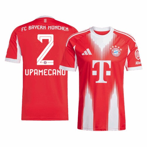 608518_1 Bayern Munich UPAMECANO #2 Home Soccer Jersey 2025/26