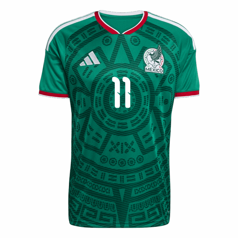 627099_2 S.GIMENEZ#11 Mexico Home Soccer Jersey World Cup 2026 Green