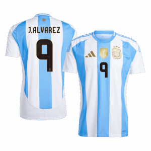 Argentina J.ALVAREZ #9 ホーム サッカーユニフォーム 2024