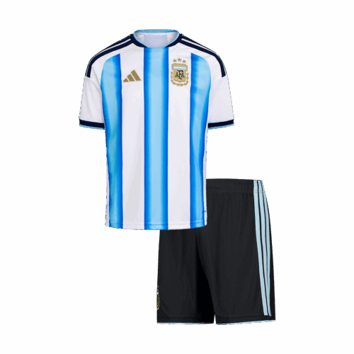 Kid's Argentina Home Soccer Jersey Kit(Jersey+Shorts) 25/26 Blue&White