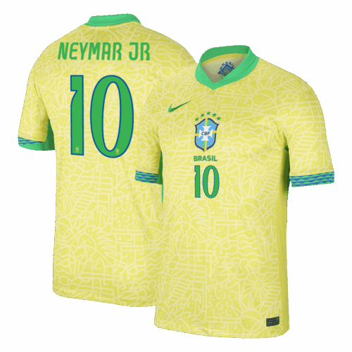 Brazil NEYMAR JR #10 ホーム サッカーユニフォーム 2024