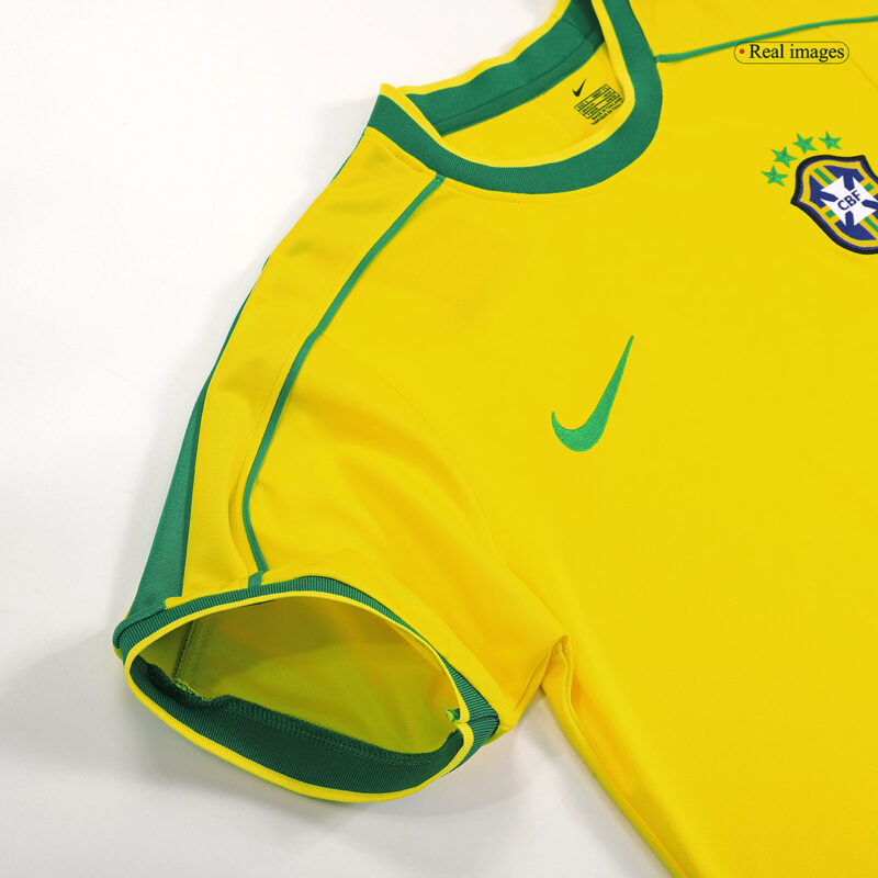 Brazil RIVALDO #10 ホーム サッカーユニフォーム Retro 1998