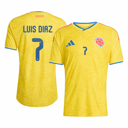 Colombia LUIS DíAZ #7 Home Soccer Jersey Authentic 2026