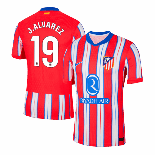 507140_1 アトレチコマドリード J.ALVAREZ #19 ホーム サッカーユニフォーム オーセンティック 2024/25