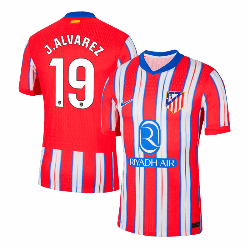 507140_1 アトレチコマドリード J.ALVAREZ #19 ホーム サッカーユニフォーム オーセンティック 2024/25