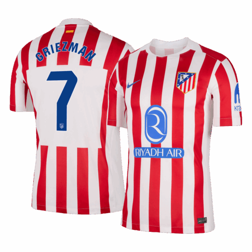 613008_1 Atletico Madrid GRIEZMANN #7 Home Soccer Jersey 2025/26