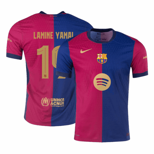 505788_1 バルセロナ LAMINE YAMAL #19 ホーム ユニフォーム オーセンティック 2024/25 - UCL Spotify Logo Without Text