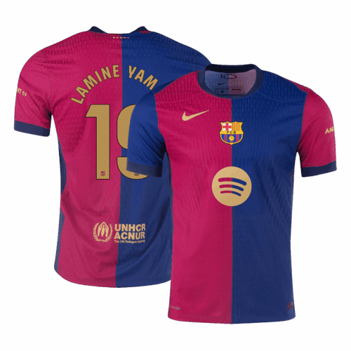 505789_1 バルセロナ LAMINE YAMAL #19 ホーム ユニフォーム オーセンティック 2024/25 Spotify Logo Without Text