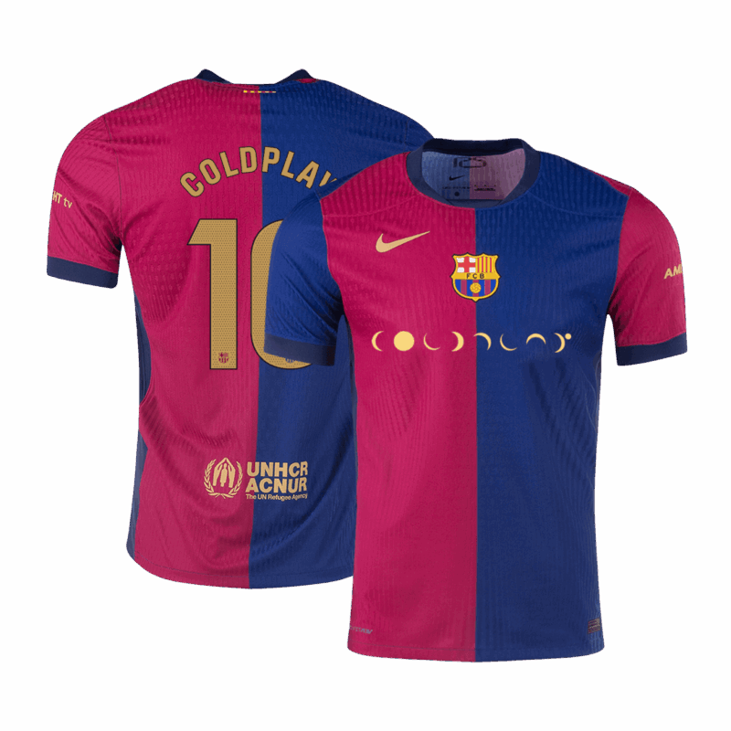 505839_1 バルセロナ COLDPLAY #10 ホーム サッカーユニフォーム オーセンティック 2024/25