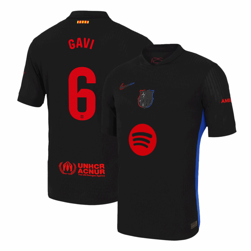 505848_1 バルセロナ GAVI #6 アウェイ サッカーユニフォーム オーセンティック 2024/25 - Spotify Logo Without Text