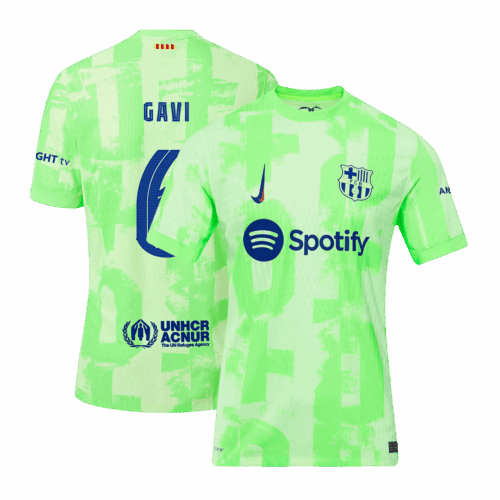 505869_1 バルセロナ GAVI #6 サード アウェイ サッカーユニフォーム オーセンティック 2024/25 - UCL Edition