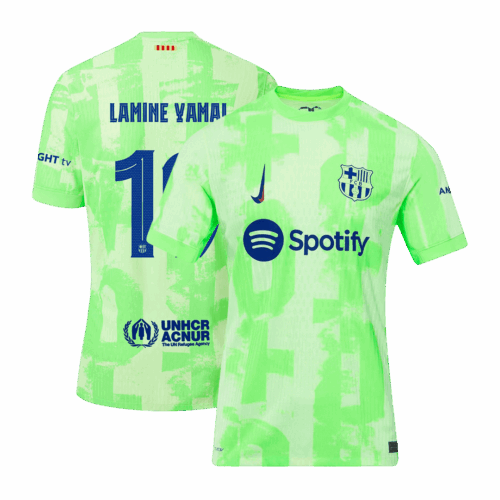 505871_1 バルセロナ LAMINE YAMAL #19 サード アウェイ サッカーユニフォーム オーセンティック 2024/25 - UCL Edition