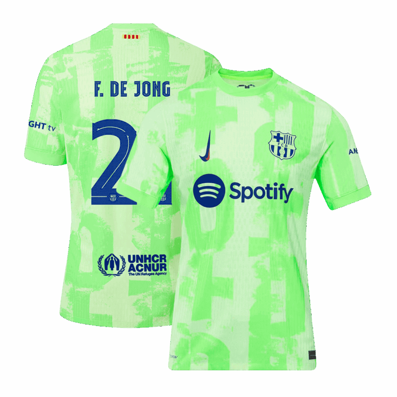 505872_1 バルセロナ F.DE JONG #21 サード アウェイ サッカーユニフォーム オーセンティック 2024/25 - UCL Edition