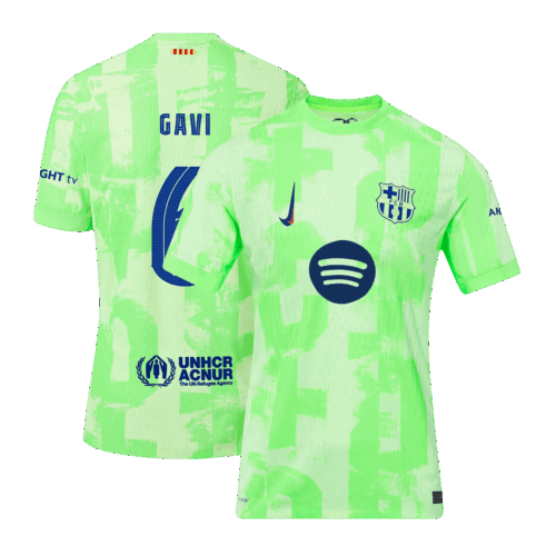 505874_1 バルセロナ GAVI #6 サード アウェイ サッカーユニフォーム オーセンティック 2024/25- UCL(Spotify Logo Without Text)