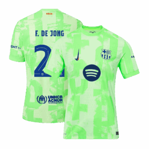 505877_1 バルセロナ F.DE JONG #21 サード アウェイ サッカーユニフォーム オーセンティック 2024/25- UCL(Spotify Logo Without Text)