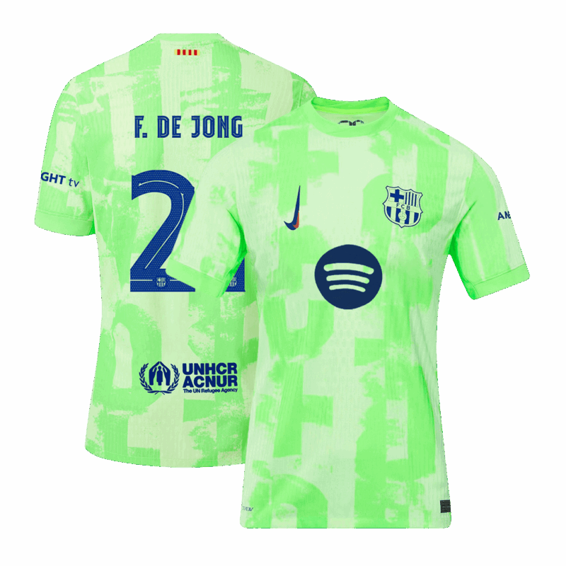 505877_1 バルセロナ F.DE JONG #21 サード アウェイ サッカーユニフォーム オーセンティック 2024/25- UCL(Spotify Logo Without Text)