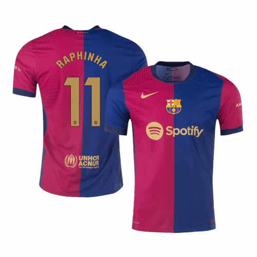 505899_1 バルセロナ RAPHINHA #11 ホーム サッカーユニフォーム オーセンティック 2024/25