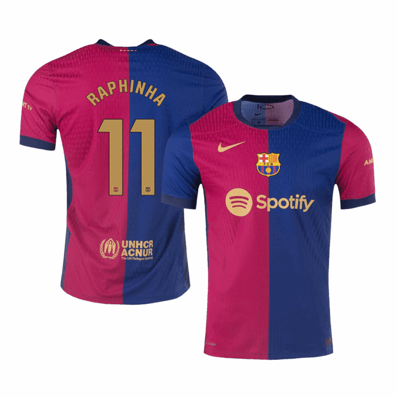 バルセロナ RAPHINHA #11 ホーム サッカーユニフォーム オーセンティック 2024/25