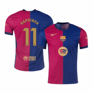 505900_1 バルセロナ RAPHINHA #11 ホーム サッカーユニフォーム オーセンティック 2024/25 -(Spotify Logo Without Text)