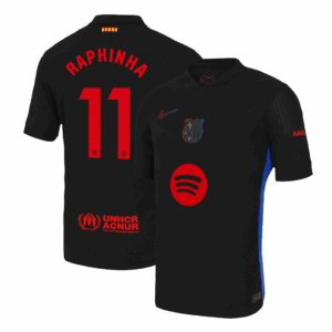 505904_1 バルセロナ RAPHINHA #11 アウェイ サッカーユニフォーム オーセンティック 2024/25 -(Spotify Logo Without Text)