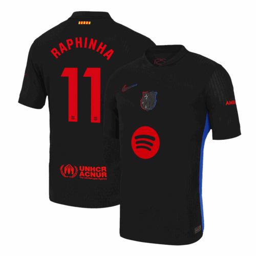 バルセロナ RAPHINHA #11 アウェイ サッカーユニフォーム オーセンティック 2024/25 -（Spotify Logo Without Text）