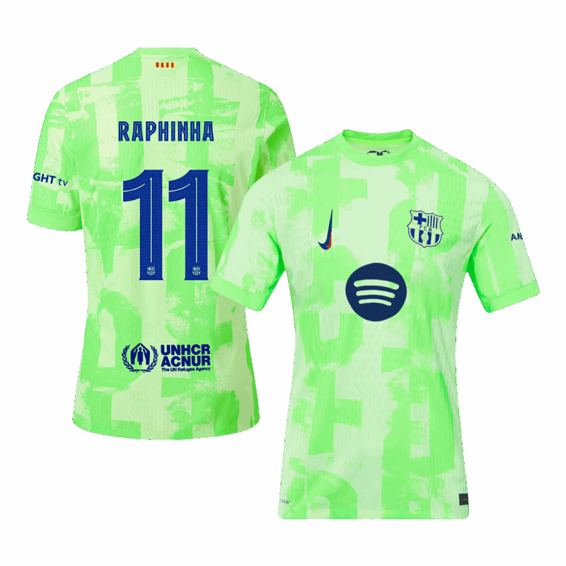505905_1 バルセロナ RAPHINHA #11 サード アウェイ サッカーユニフォーム オーセンティック 2024/25 - UCL(Spotify Logo Without Text)