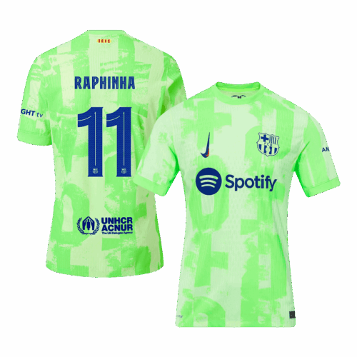 バルセロナ RAPHINHA #11 サード  アウェイ サッカーユニフォーム オーセンティック 2024/25 - UCL Edition