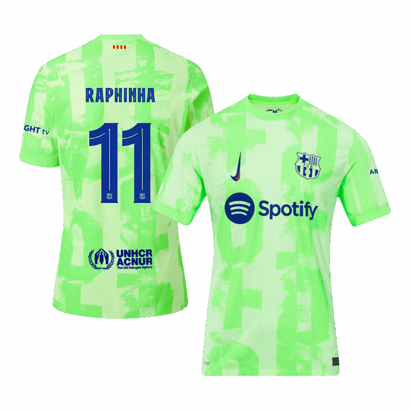 505906_1 バルセロナ RAPHINHA #11 サード アウェイ サッカーユニフォーム オーセンティック 2024/25 - UCL Edition
