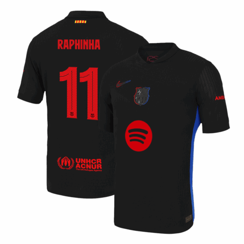 584225_1 バルセロナ RAPHINHA #11 アウェイ サッカーユニフォーム オーセンティック 2024/25 - UCL Edition (Spotify Logo Without Text)