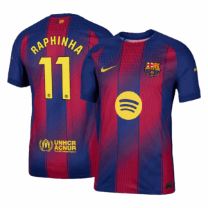 バルセロナ RAPHINHA #11 ホーム サッカーユニフォーム オーセンティック 2025/26