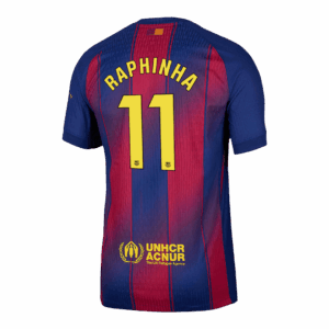 バルセロナ RAPHINHA #11 ホーム サッカーユニフォーム オーセンティック 2025/26