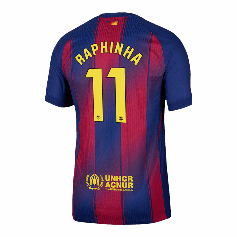 バルセロナ RAPHINHA #11 ホーム サッカーユニフォーム オーセンティック 2025/26
