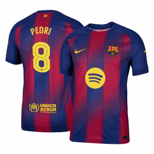 バルセロナ PEDRI #8 ホーム サッカーユニフォーム オーセンティック 2025/26 - UCL Edition