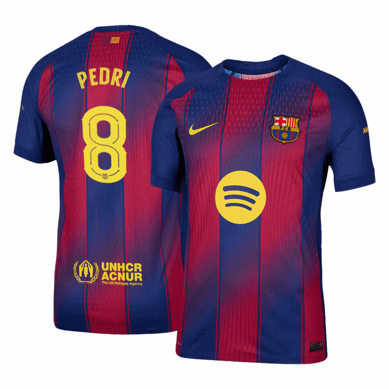 592080_1 バルセロナ PEDRI #8 ホーム サッカーユニフォーム オーセンティック 2025/26 - UCL Edition