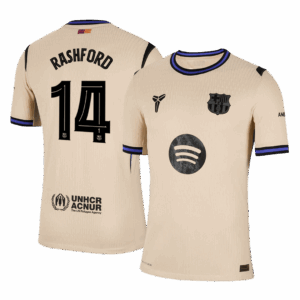 バルセロナ RASHFORD #14 アウェイ サッカーユニフォーム オーセンティック 2025/26 - UCL Edition