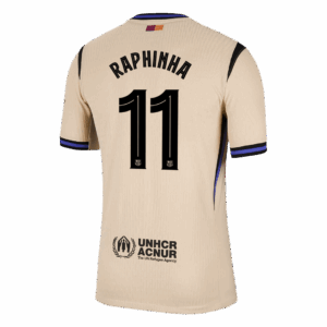 バルセロナ RAPHINHA #11 アウェイ サッカーユニフォーム オーセンティック 2025/26 - UCL Edition