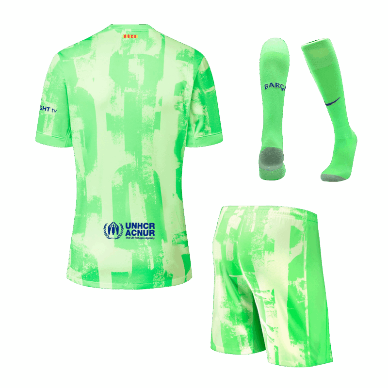 505889_2 バルセロナ サード アウェイ サッカーユニフォーム キット 2024/25 (ユニフォーム+Shorts+Socks)