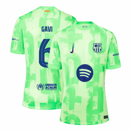 505865_1 バルセロナ GAVI #6 サード アウェイ ユニフォーム 2024/25 - UCL(Spotify Logo Without Text)
