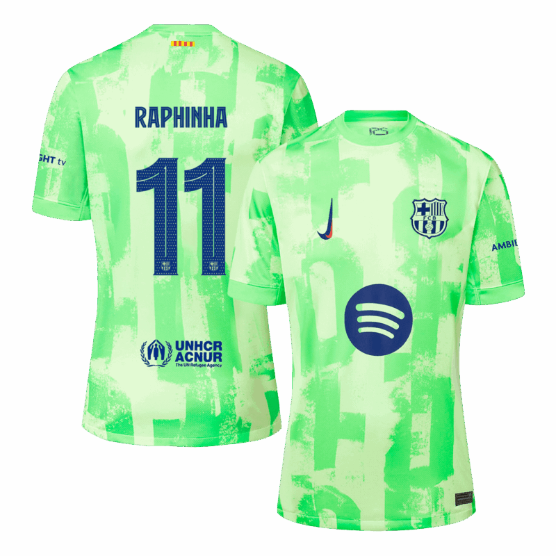 505908_1 バルセロナ RAPHINHA #11 サード アウェイ ユニフォーム 2024/25 - UCL(Spotify Logo Without Text)