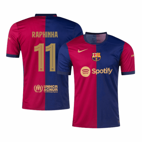 バルセロナ RAPHINHA #11 ホーム サッカーユニフォーム 2024/25 - UCL Edition