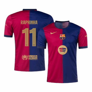 578710_1 バルセロナ RAPHINHA #11 ホーム サッカーユニフォーム 2024/25 - UCL Edition(Spotify Logo Without Text)