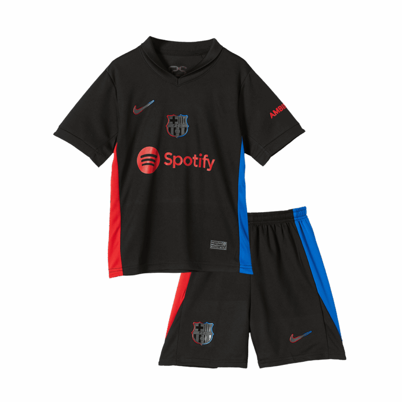 505819_3 バルセロナ アウェイ サッカーユニフォーム キット 2024/25 キッズ 上下セット