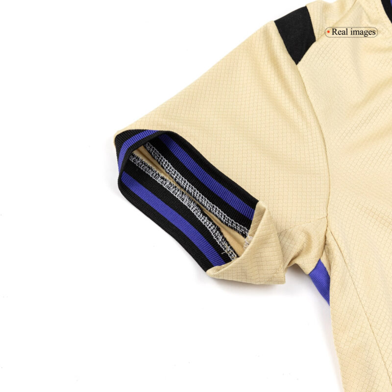 キッズ  バルセロナ アウェイ サッカーユニフォーム キット上下セット 2025/26 Yellow