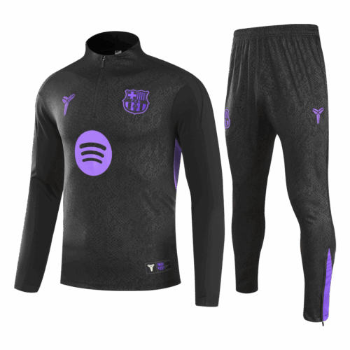 619467_1 Kid's Barcelona Zipper Sweatshirt Kit(Top+Pants) 25/26 Black