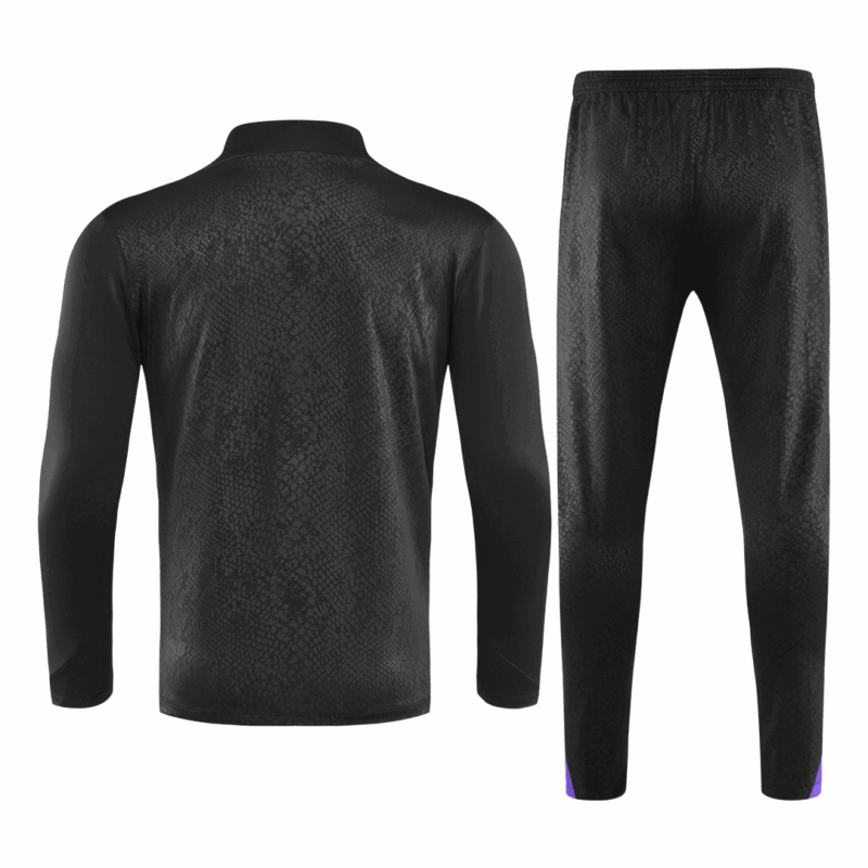 Kid's Barcelona Zipper Sweatshirt Kit(Top+Pants) 25/26 Black