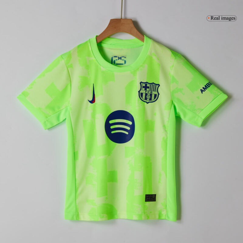 バルセロナ サード  アウェイ サッカーユニフォーム キット 2024/25 キッズ 上下セット - UCL (Spotify Logo Without Text)